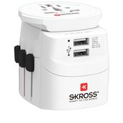SKROSS cestovní adaptér PRO Light USB World, UK+USA+Austrálie/Čína, 2x USB-A, vč. adaptéru ostatních vidlic